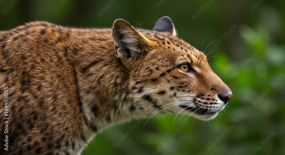 Obraz premium Margay Cat Profile Portrait