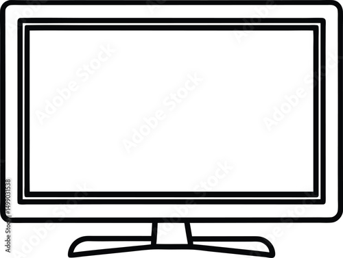 lcd tv monitor line art