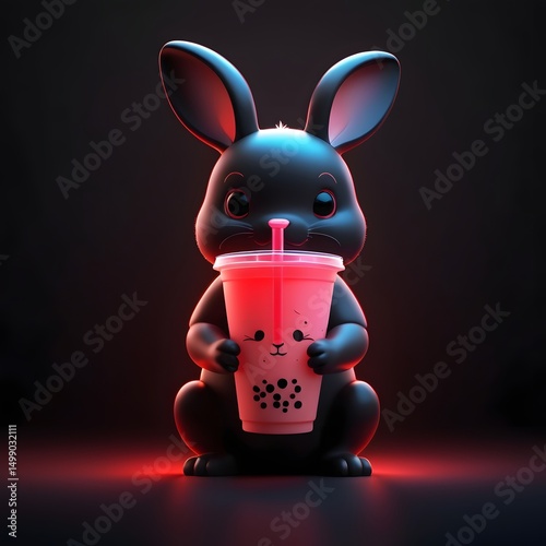 easter bunny with a red egg