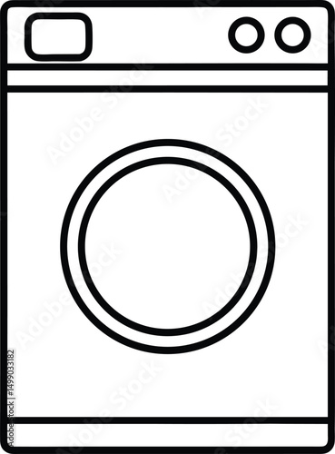 washing machine line art 
