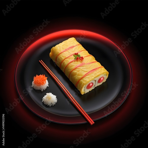 sushi rolls on a plate