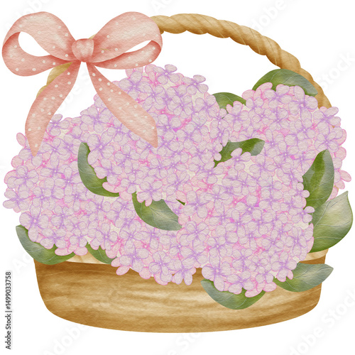 basket with flowers