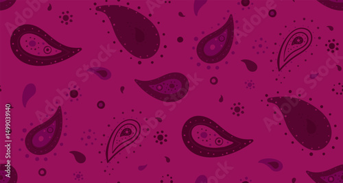 Persian damask a simple romance. Variation clothing by paisley seamless. Calm classic a hand-drawn plant.