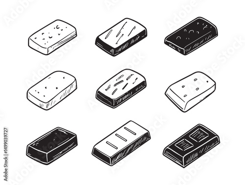 Clean Line Art Of Choco Bar Vector Graphic