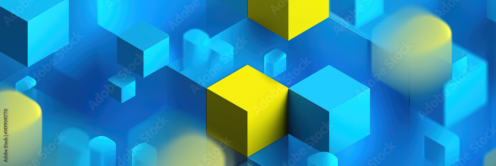 Obraz premium abstract background with colorful cubes