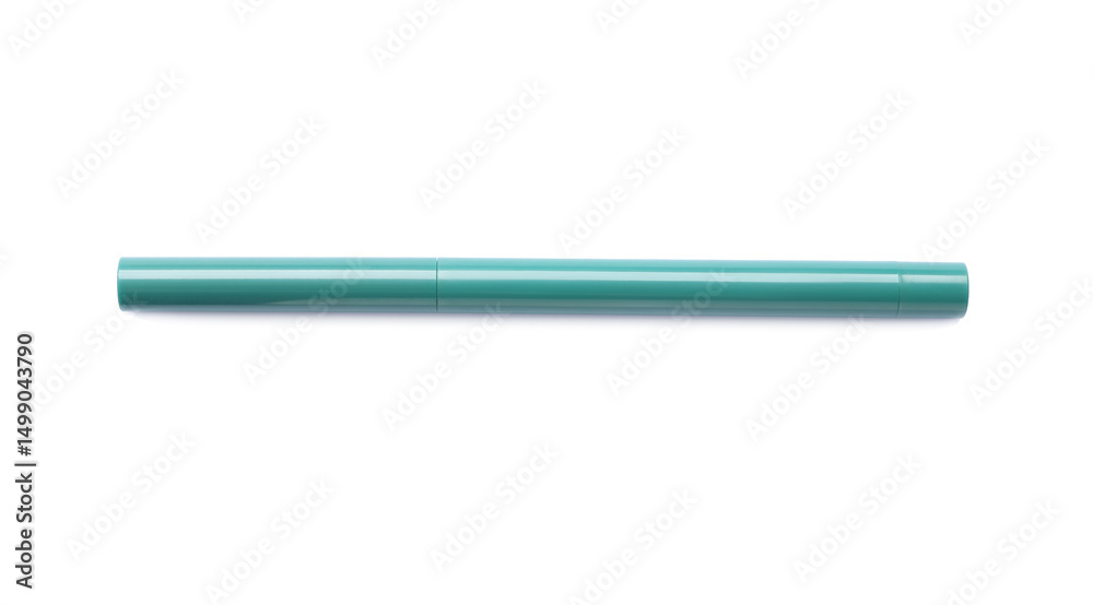 Green twist up eye pencil isolated on white, top view Green twist up eye pencil isolated on white, top view