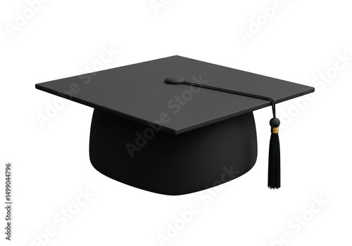 Wallpaper Mural Black graduation cap isolated on transparent background with tassel Torontodigital.ca