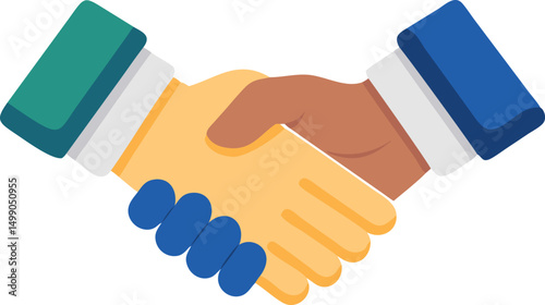 Simple Vector Illustration of a Business Handshake