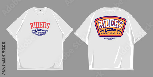 Design T shirt oversize, front and back