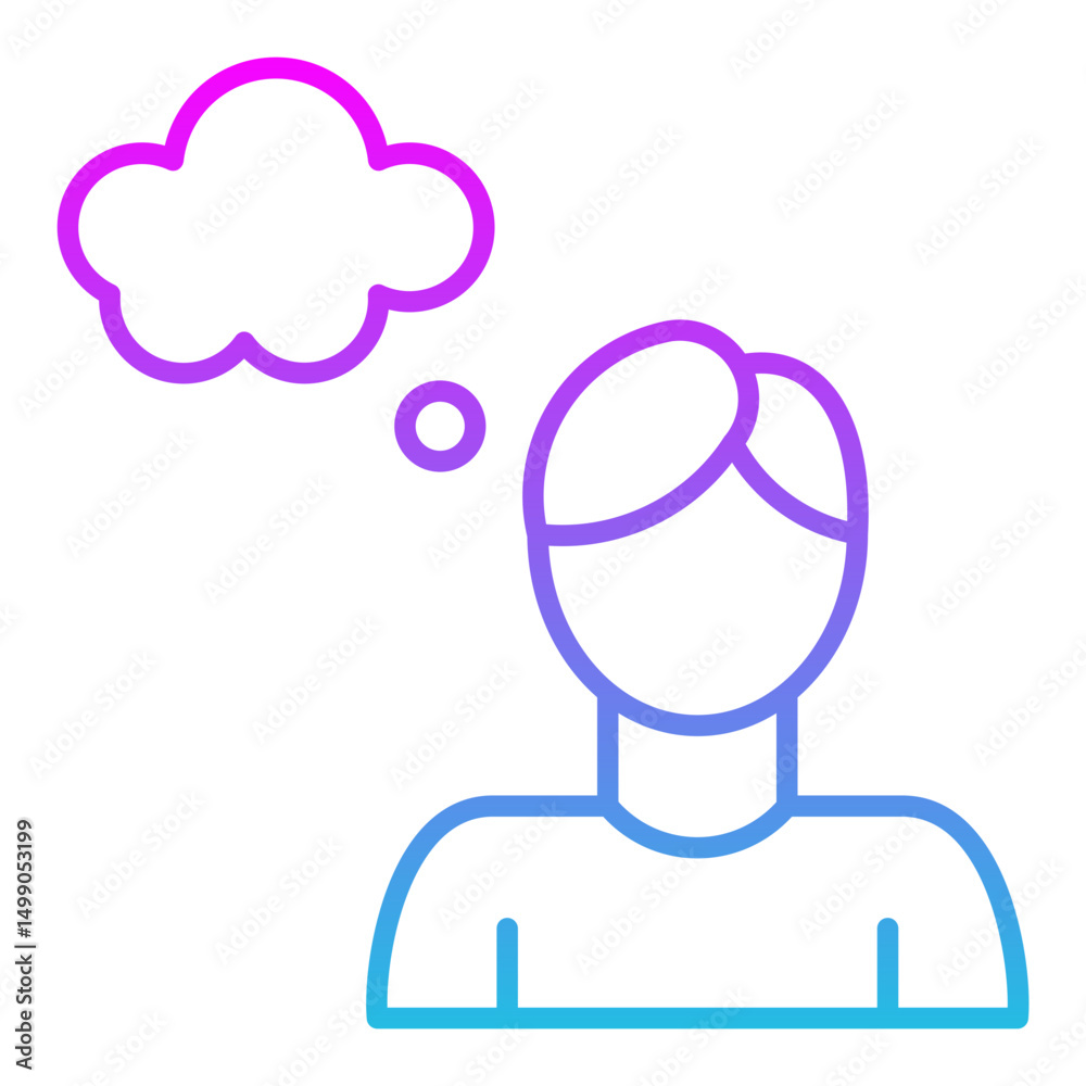 Fototapeta premium Thinking Icon
