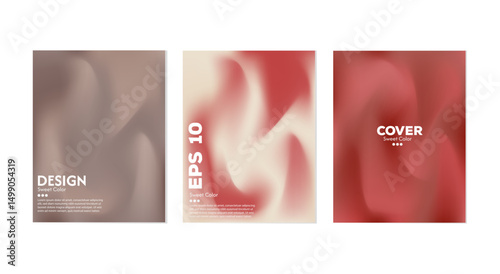 Abstract liquid wave background collection. Gradient colors. Dark and light color merging effect. Modern design template for web cover, ad banner, poster, brochure, flyer.