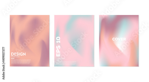 Abstract liquid wave background collection. Gradient colors. Dark and light color merging effect. Modern design template for web cover, ad banner, poster, brochure, flyer.