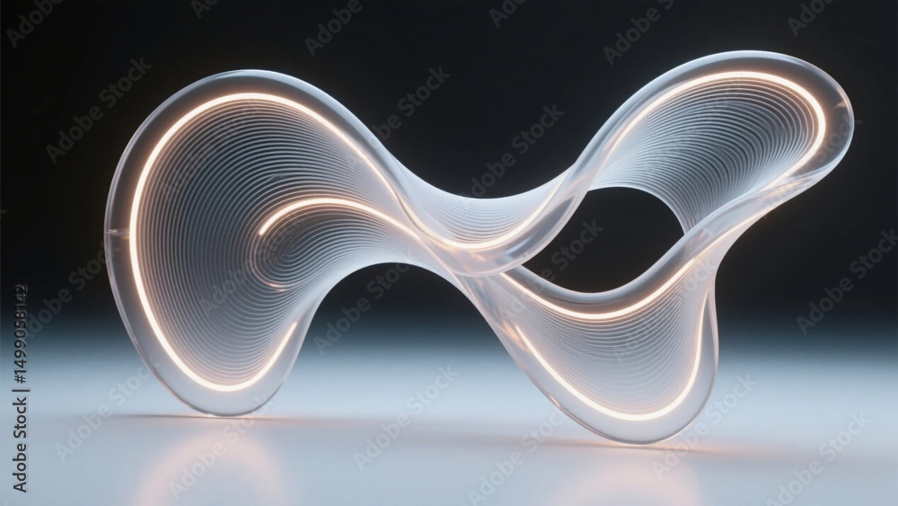 Abstract Sculpture with Interlocking Spirals Abstract Sculpture with Interlocking Spirals