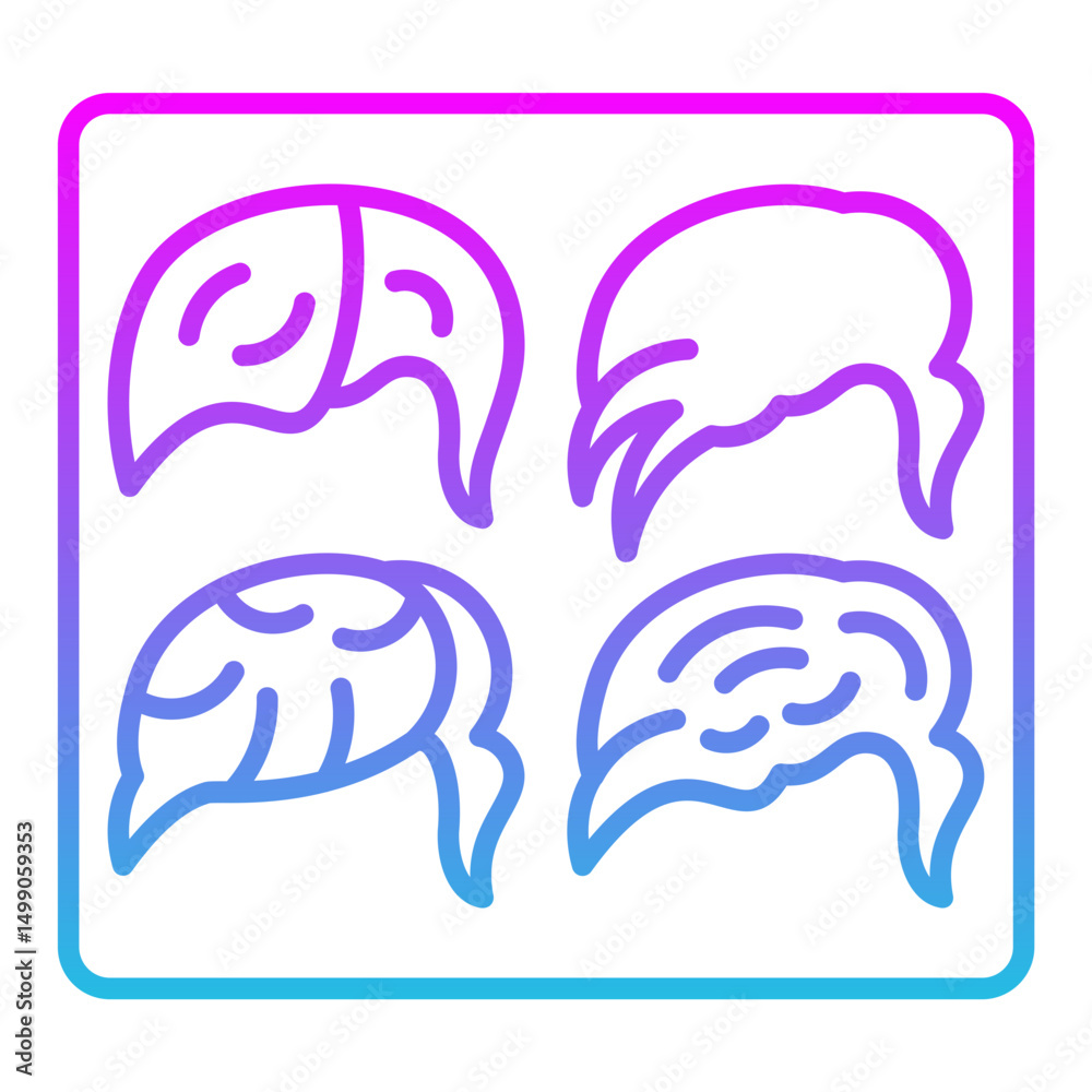 Obraz premium Hair styles Icon