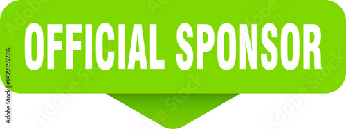 official sponsor sticker. official sponsor sign on transparent background