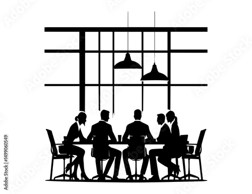 Business Staff Meeting Silhouette – PNG Format

Description:
Silhouette of male and female staff at business meeting. Clean and minimal design. Transparent PNG perfect for presentations and corporate 
