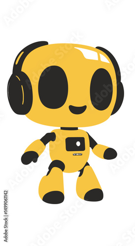 With its lively and playful personality, a robot dances energetically in a fun and exciting environment, showcasing its special moves and capturing attention with ease