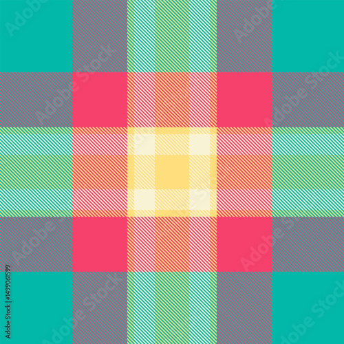 Vibrant pastel plaid pattern.  Perfect for textile design, fashion, home decor, and website backgrounds. This cheerful, modern design evokes feelings of spring and optimism.
