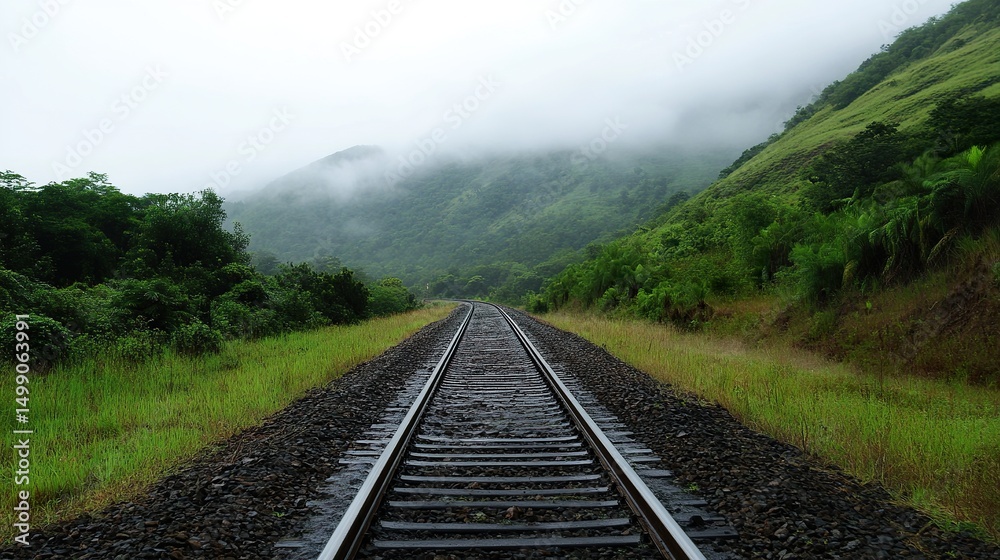 Fototapeta premium railway in the countryside