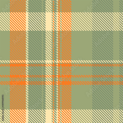 Asymmetric texture check seamless, scratch textile tartan background. Detailed plaid pattern vector fabric in pastel and moccasin colors.