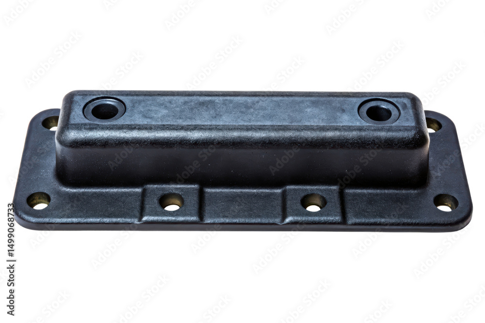 Fototapeta premium Durable black plastic base used in various applications isolated with transparent background