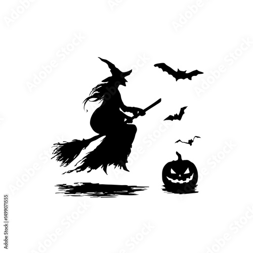 othic Witch Coven - Ultra-Detailed Silhouettes for Horror Branding