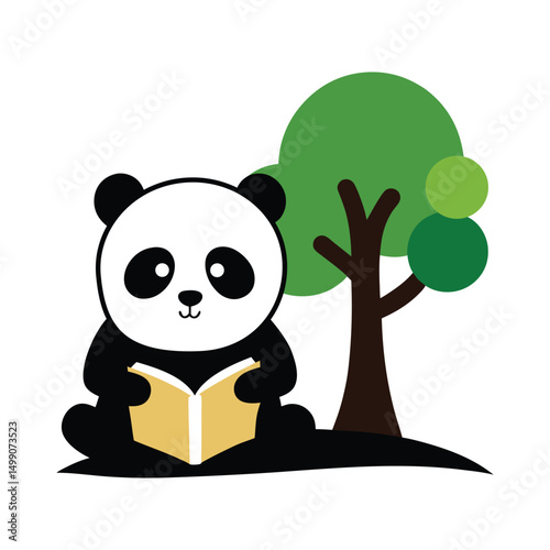 panda bear on tree