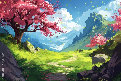 4K spring wallpaper design