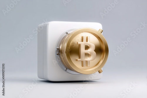 A secure cryptocurrency vault with a physical lock mechanism for safeguarding digital assets in cold storage