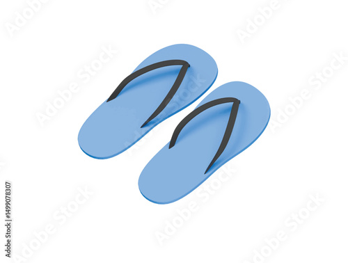 flip flop icon 3d illustration render
