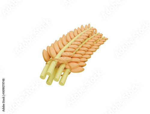 cereal crop icon 3d illustration render