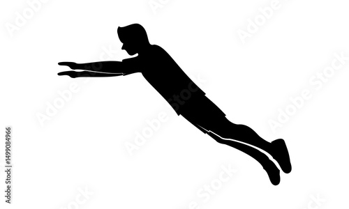 Man flying jump illustration vector