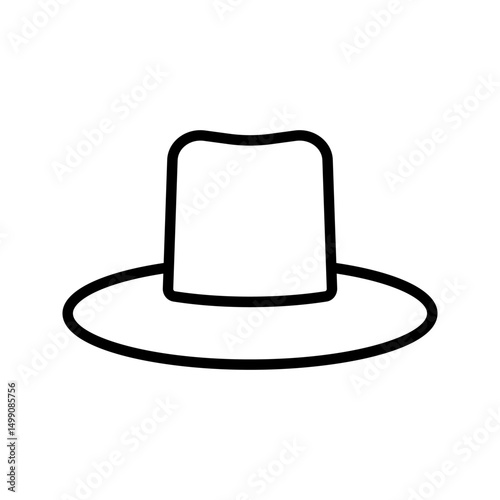 Trendy Women's Hat Style Icons. Fashionable Headwear and Accessory Symbols.