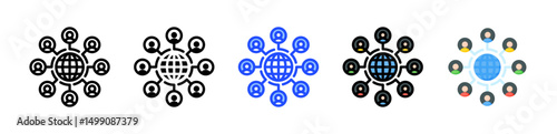 Society Icon Collection With Multiple Styles