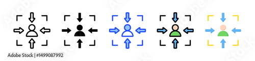 Prioritizing Stakeholders Icon Collection With Multiple Styles