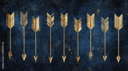 Gold Arrows on Dark Background (1)