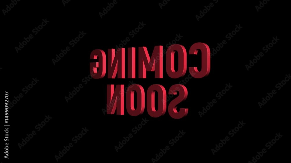 coming soon 3d rotating text animation video. animated for social media on solid black green white background. coming soon now