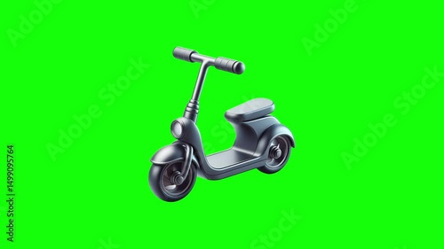 Scooter green screen animation motion graphic in 4K high resolution.