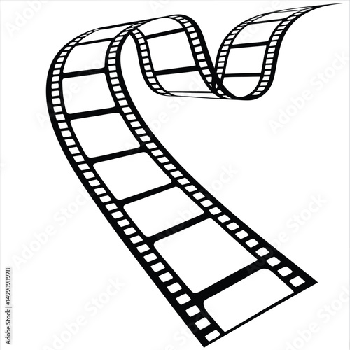 Various film strip icon on white background. Adobe Illustrator Artwork