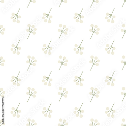 Seamless floral pattern with delicate floral elements. 