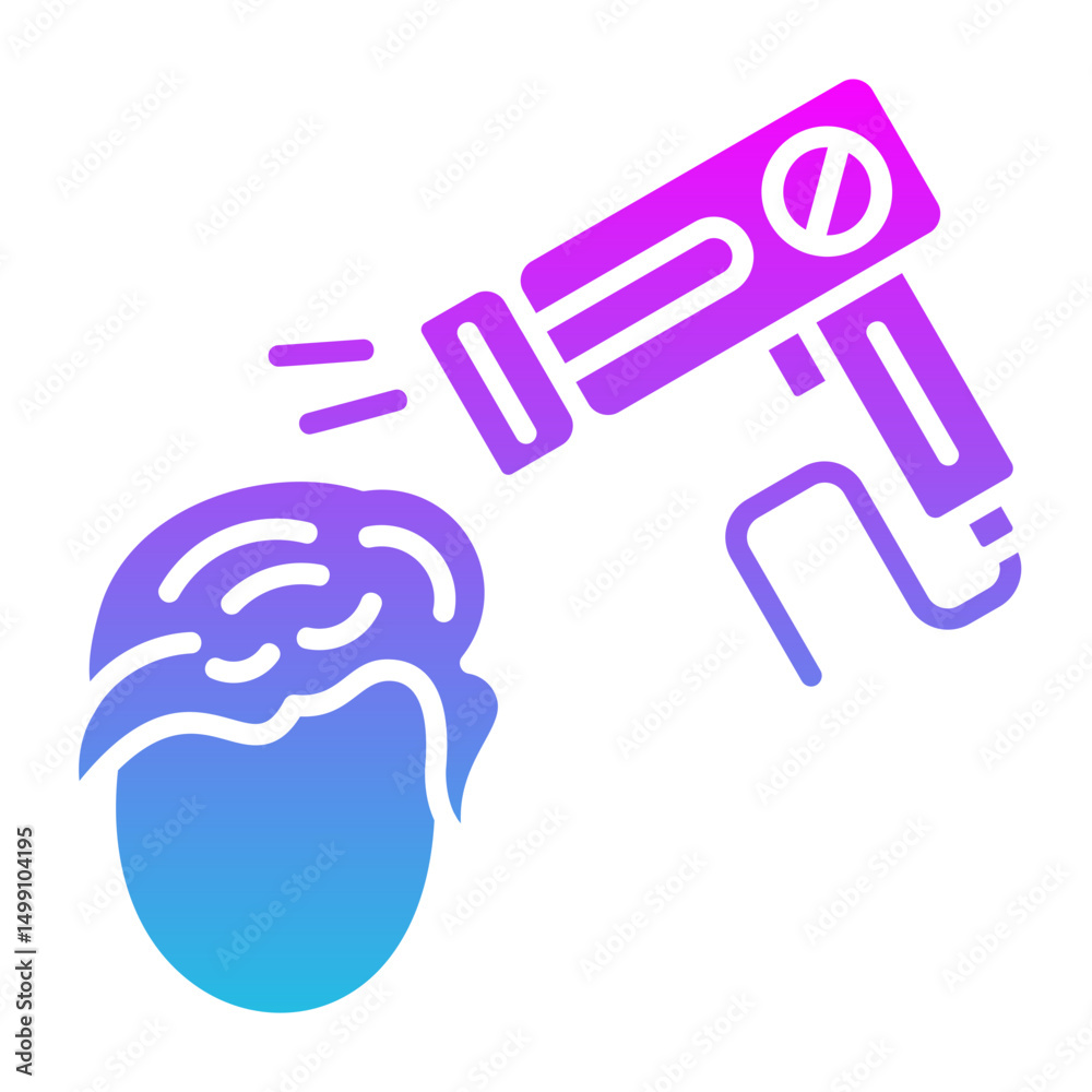 Fototapeta premium Drying hair Icon