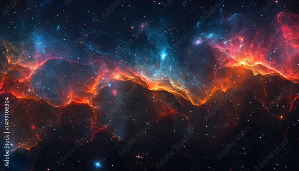 Fototapeta premium abstract cosmic space galaxy colorful texture pc desktop wallpaper background ai generated