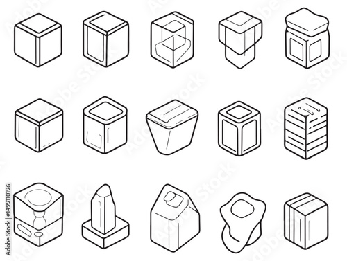 Traditional Fudge Candy Illustration in Line Style