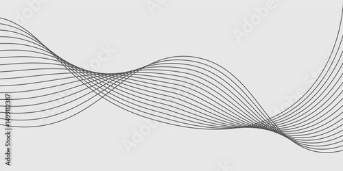Abstract vector background with black wavy lines. EPS10