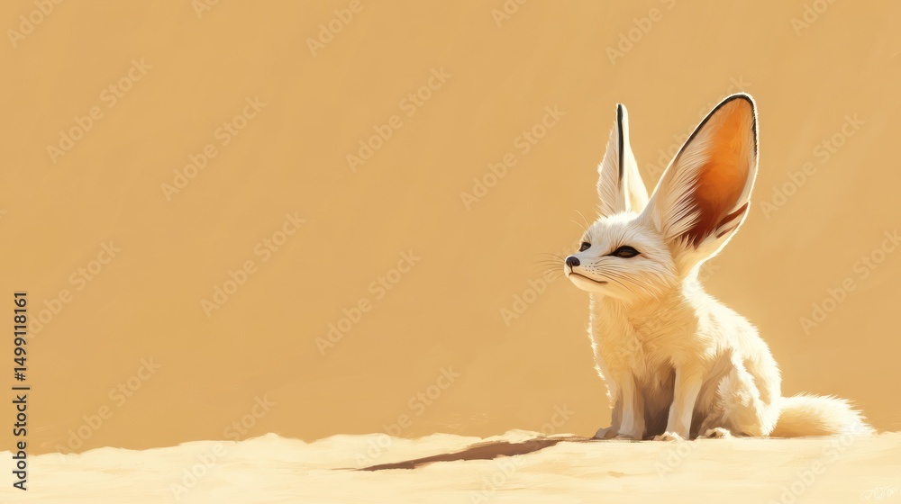 Fototapeta premium Desert Fox in the Sunlight