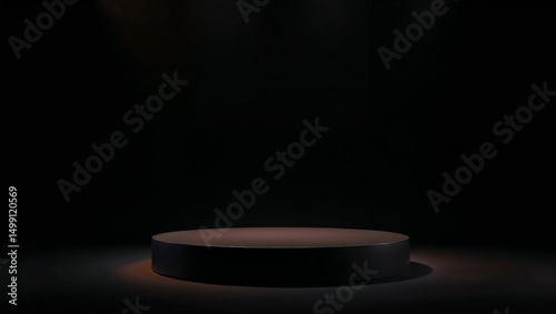 Modern podium , cinematic lighting