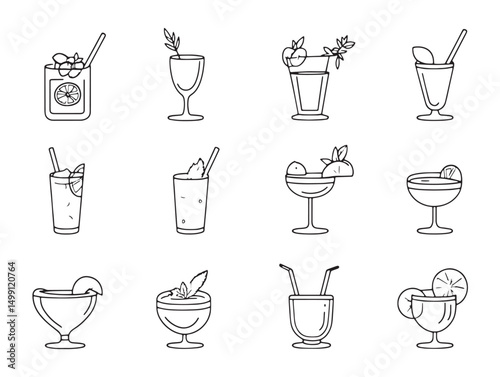 classic gazpacho bowl with fresh ingredients sketch