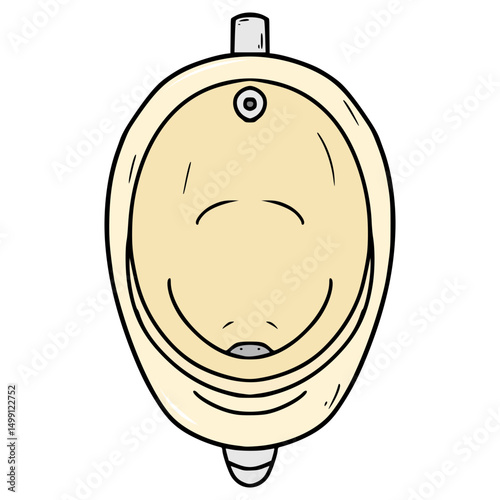 urinal illustration hand drawn isolated vector