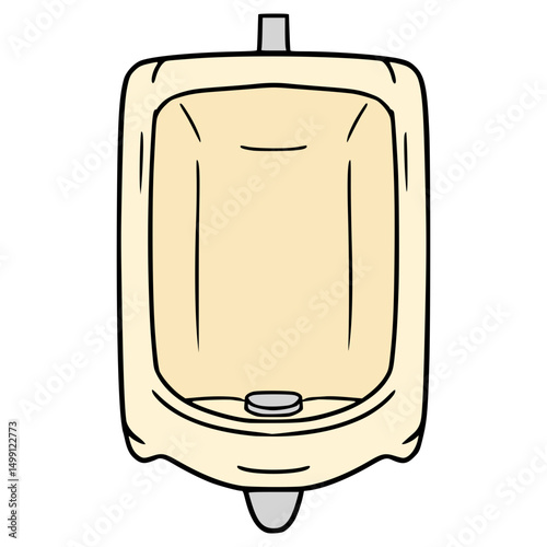 urinal illustration hand drawn isolated vector