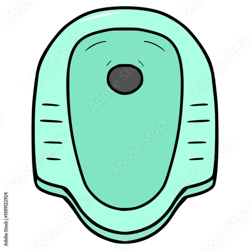 squat toilet illustration hand drawn isolated vector